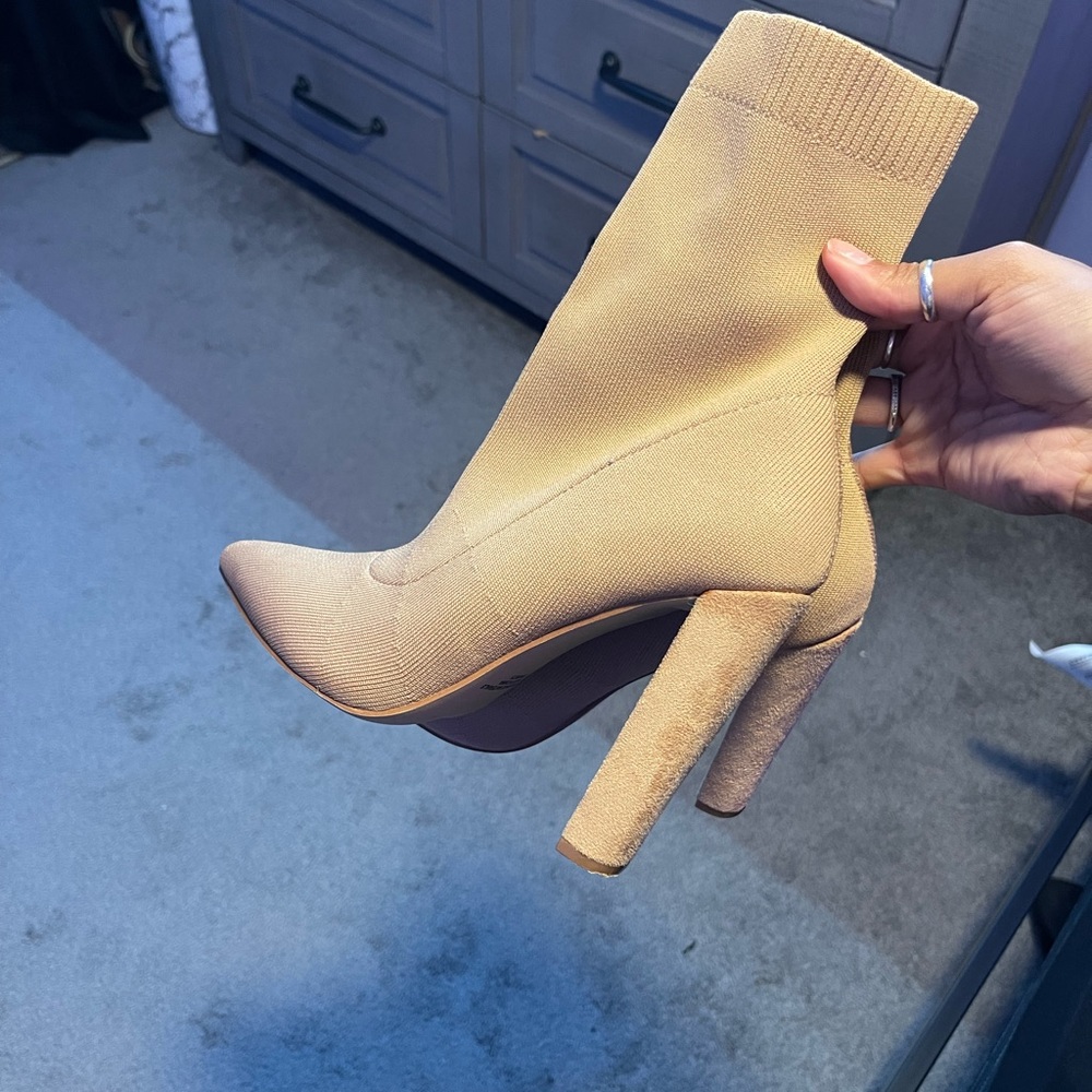 Fashion Nova nude ankle bootie